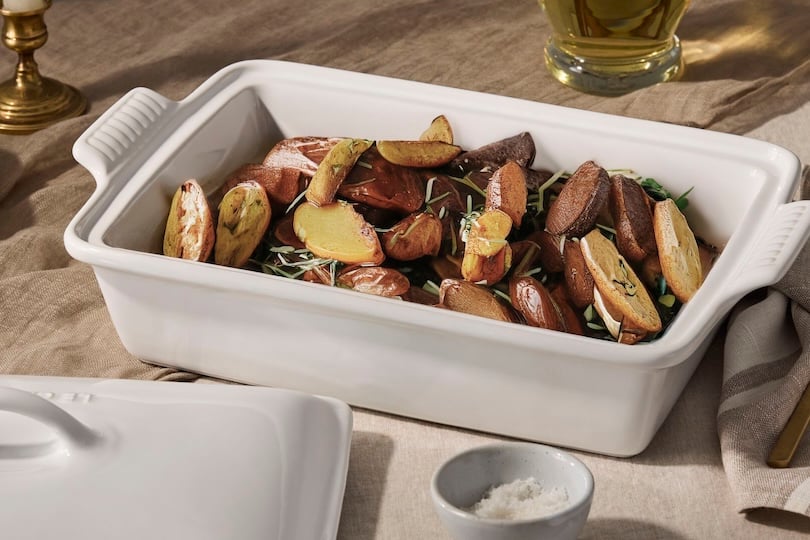 Roasted Fingerling Potatoes with Dijon Chive Butter